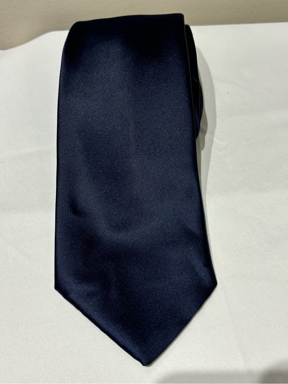 Givenchy Navy Satin Tie with Branded Lining